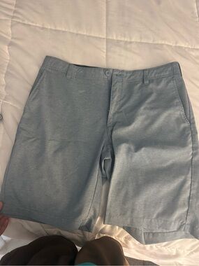 bcg Men's Light Blue Flat Front Shorts
